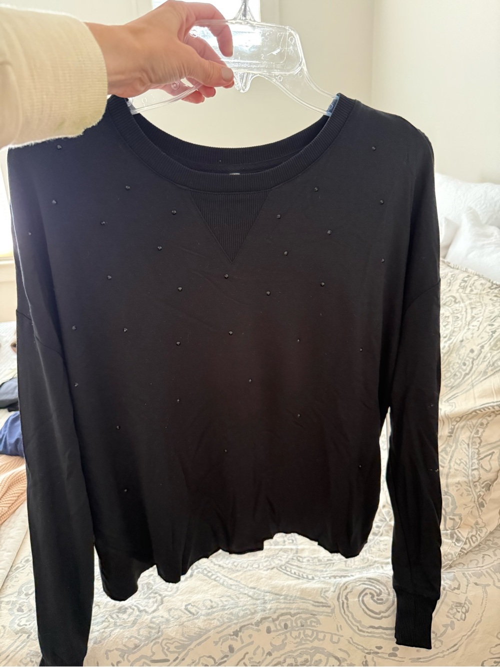 Zsupply rhinestone pullover top sz small